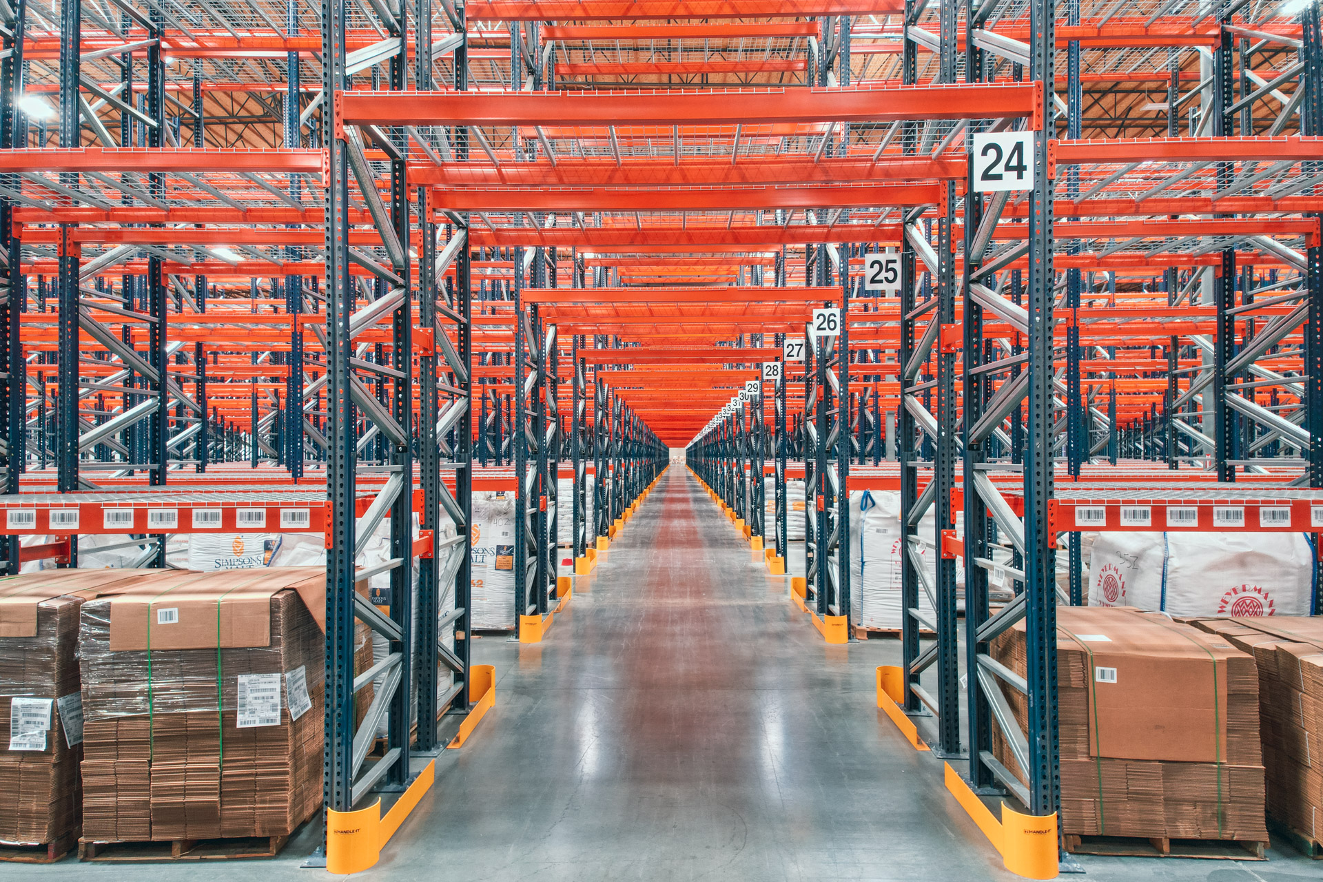 Industrial pallet racking installation in Gilbert warehouse